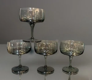 Gorham Accent Gray…Set Of (4) Champagne / Tall Sherbets..Three Sets Of (4)..BIN - Picture 1 of 7