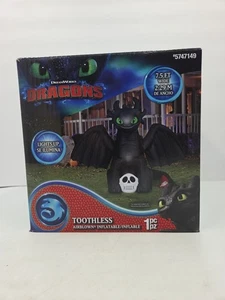 Dreamworks TOOTHLESS How To Train Your Dragon Halloween 7.5’ Airblown Inflatable - Picture 1 of 13
