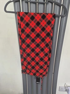 Ladies Plus Sz Pyjama Bottoms 26/28 Red Tartan - Picture 1 of 4