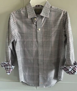 Camisa de vestir Thomas Dean de algodón con botones pata de gallo púrpura para niños talla 7 (XL) - Imagen 1 de 5