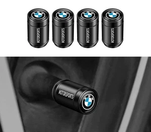 4PCS Metal Car Wheel Tire Air Valve Stem Dust Valve Cap Cover for BMW Black - Picture 1 of 1