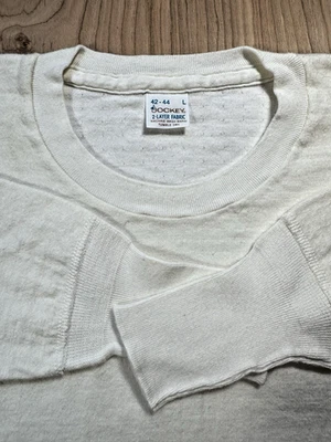 TELA JOCKEY 2 CAPAS VINTAGE AÑOS 60 térmica MANGA LARGA gorpcore LONG JOHNS grande Foto 1 de 4