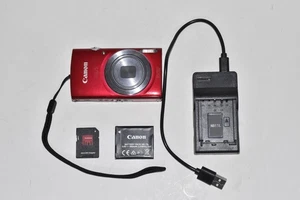 Canon IXUS 165 160 Digital Camera Red with Charger and SD card - Picture 1 of 6