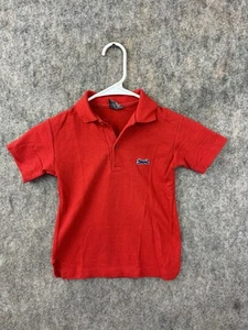 Vintage Le Tigre Red Polo Shirt Size 8 Boys Made In USA Short Sleeve - Picture 1 of 11