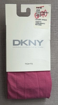 Vintage DKNY Womens Opaque Tights 412 Size Medium Pink Control Top Donna Karan - Image 1 of 4