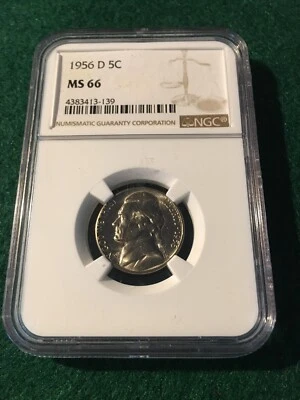 1956-D JEFFERSON NICKEL 5c NGC MS 66 - Image 1 of 4