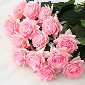15 Pcs/batch of Artificial Flower Decorative Rose Latex Rose Bouquet 2023