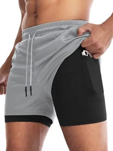 Gym Shorts for Men 5 Inch Workout Running Shorts with Liner Lighweight Athlet... - Picture 1 of 7
