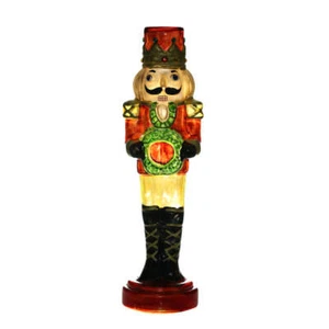 SINT Red Glass Lightup Nutcracker Figurine for Christmas - Picture 1 of 11