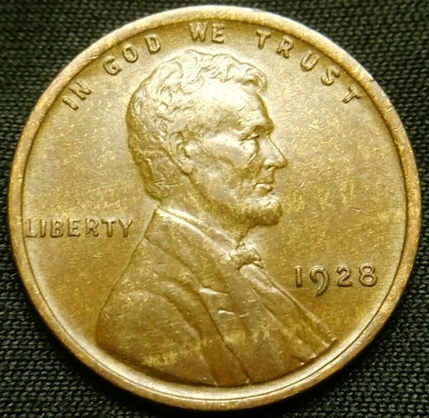 1928-P High Grade Woodgrain / Woody / Alloy Error Lincoln Cent Wheat Penny Cover