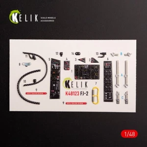 FJ-2 - Calcomanías interiores 3D para kit Italeri (1/48) KeliK K48123 - Imagen 1 de 9