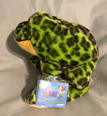 WEBKINZ BY GANZ NEW WITH UNUSED UNOPENED TAG BULL FROG #HM114 - Image 1 of 3