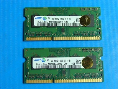 MacBook Pro A1278 Samsung 4GB 2x2GB Memory RAM PC3-10600S M471B5773DH0-CH9 - Image 1 of 2