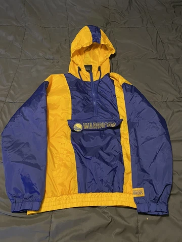 NBA Store Golden State Warriors 1/2 Zip Windbreaker Jacket Men's Size S A8 Cover