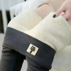 Womens Plush Fleece Lined Leggings Winter Warm High Waist Stretchy Pants