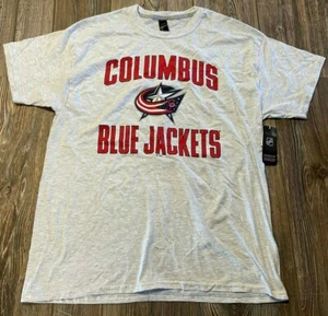 NWT Mens Columbus Blue Jackets Premium Heather Gray Short Sleeve T-Shirt Medium - Picture 1 of 3