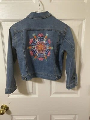 Disney Encanto Decorate Kids Denim Jacket Size M 7/8 - Image 1 of 4