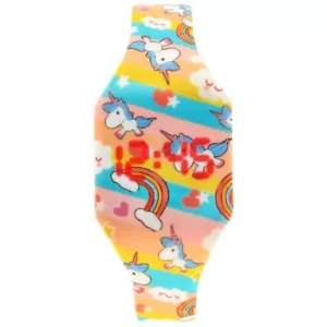 Adorable Reloj LED Unicornio Brillo en la Oscuridad Niñas Nuevo Envío Gratuito Dibujos Animados Táctil Genial - Imagen 1 de 17