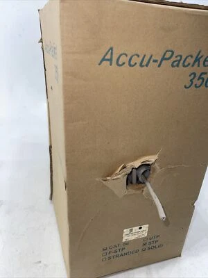 CAT5E Cable 1000FT UTP Solid Network Ethernet Bulk Wire RJ45 Lan Accu-packet 350 - Image 1 of 4
