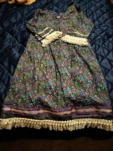 Fancy Native American Youth Girl's Dance Dress Overall 33" Sleeve 11" Waist 28" - Picture 1 of 8