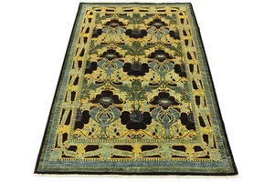 Ziegler Rug 6’3” x 8’4” Black Wool Traditional Hand-Knotted Oriental Carpet - Picture 1 of 15