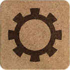 'Cog Wheel' Square Cork Trivet / Pot Stand (TR00021999)