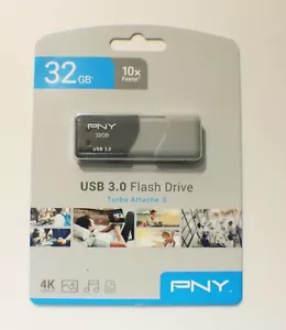 New PNY 32GB USB 3.0 Flash Drive File Storage Photos Memory Stick Sliding Collar - Picture 1 of 4