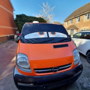 Renault Trafic Primastar Vivaro Van Ventana Pantalla Cubierta Parabrisas Ojos Naranja - Imagen 1 de 6