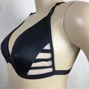 XS Victoria's Secret Black and Mesh Triangle Bralette - Picture 1 of 4