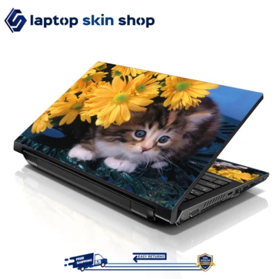 Laptop Skin Sticker Decal Cover for Notebook Apple Dell Asus Cute Cat 13-16 inch - Image 1 of 4