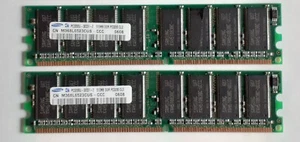 Samsung 1GB (2x512MB), DDR PC3200 CL3, Untested - Picture 1 of 2