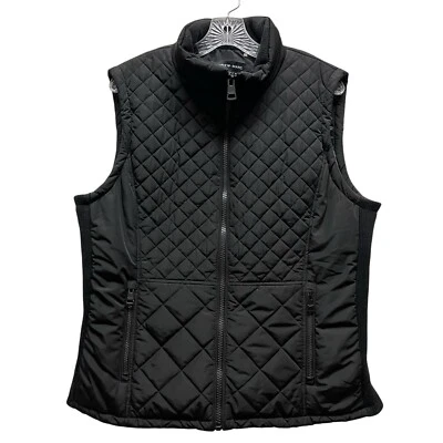 Andrew Marc Chaleco Acolchado Puffer Cremallera Frontal Mujer XL Negro Clásico Foto 1 de 4