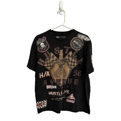 Camiseta gráfica Hustle Avenue Los Angeles tamanho G - Imagem 1 de 4