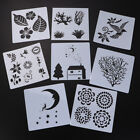  8 Pcs Fashion Drawing Stencils for Painting Wood DIY Star Wall Child Hollow Out
