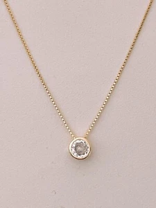 Nadri Framed Round CZ Solitaire Pendant Necklace, 14k Gold over Sterling Silver - Picture 1 of 18