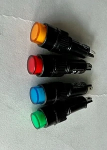 4 Piezas Rojo Verde Azul Naranja 12V 8mm Indicador Lámpara Bombilla Piloto Panel de Tablero - Imagen 1 de 4