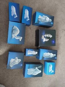 1980's Avon Collectibles Nativity (10pc) Bisque White Porcelain Figurine w/Boxes