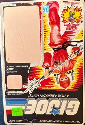 Gi Joe 1986 Ninja Jinx Uncut Cardback Full Card Original Army Figure 1987 VTG - Image 1 of 4
