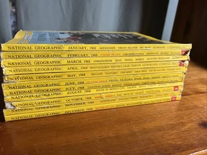 Vintage National Geographic Magazin 1968 Sammlung 11 Ausgaben - Bild 1 von 3