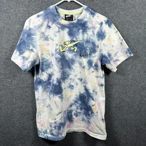 Nike T Shirt Small Tie Dye Swoosh Man Frog Cartoon Graphic Mens Tee - Picture 1 of 15