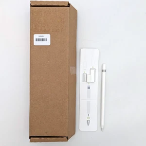 Apple Pencil (1st Generation) White A1603 w/ USB-C, Lightning Adapter, Extra Cap - Picture 1 of 6