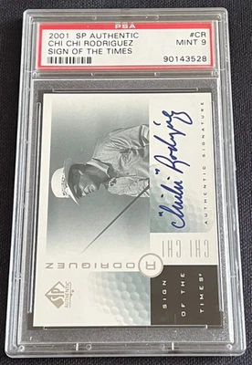 2001 SP AUTHENTIC #CR CHI CHI RODRIGUEZ PSA 9 SIGN OF THE TIME POP ONLY 2 HIGHER - Image 1 of 4