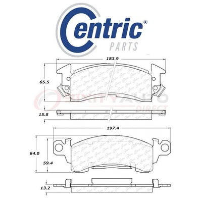 Centric Fleet Disc Brake Pads w Hardware for 1970-1991 Chevrolet Blazer 4.1L mb Foto 1 de 4