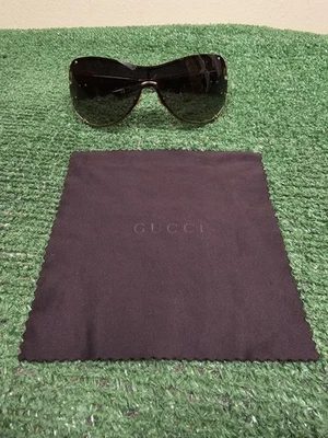 Óculos de sol feminino vintage GUCCI Horse Bit concha de tartaruga ouro marrom 2764  - Imagem 1 de 4