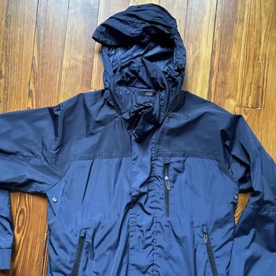 Куртка мужская Tumi Tech темно-синяя с капюшоном средний размер - Изображение 1 из 4