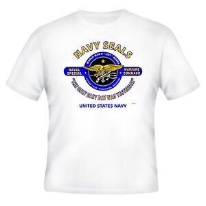 UNITED STATES NAVY SEALS 'THE ONLY EASY DAY WAS YESTERDAY' EMBLEM SHIRT