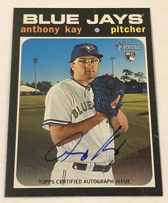 2020 Topps Heritage Anthony Kay RC Real One Autograph Auto #ROA-AK Blue Jays - Image 1 of 2