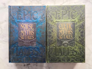 NEW Norse & Celtic Myths & Tales - 2 books Hardcover Deluxe Gift Mythology Epic - Picture 1 of 12