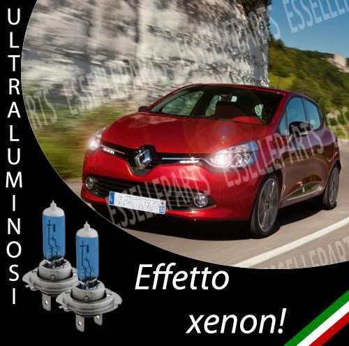 COPPIA LAMPADE H7 EFFETTO XENON SPECIFICHE RENAULT CLIO IV 55W 12V BIANCO - Immagine 1 di 1