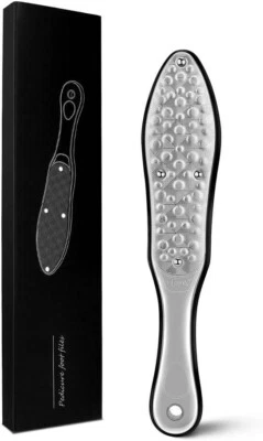 Lima profesional para pies, removedor de callos, raspador de pedicura de doble. - Image 1 of 4